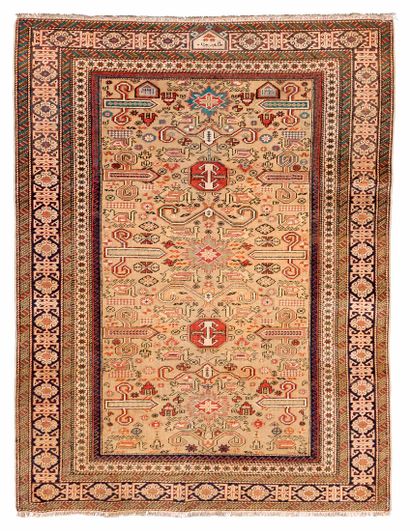 null Rare carpet PEREPEDIL (Caucasus), circa 1920/30, inlaid with cotton

Dimensions...