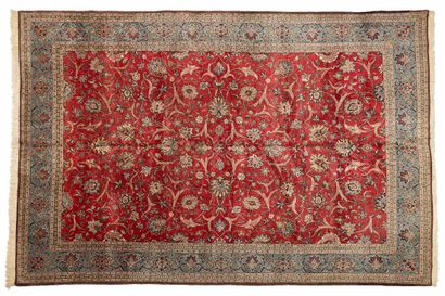 Silk inlaid GHOUM carpet (Iran), Shah period,...