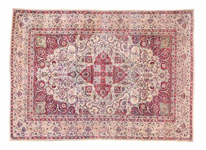 Beautiful carpet KIRMAN LAVER (Persia), end...