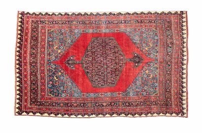 null Important et original tapis BIDJAR (Perse), vers 1870/80, tissé sur chaines...