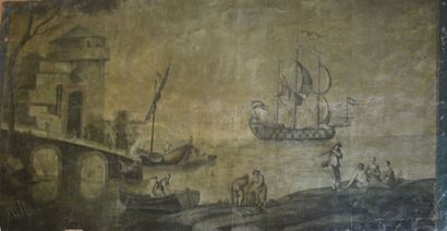 null Jurriaan ANDRIESSEN (1742-1819) Attribué à

Scènes maritimes animées (provenance...