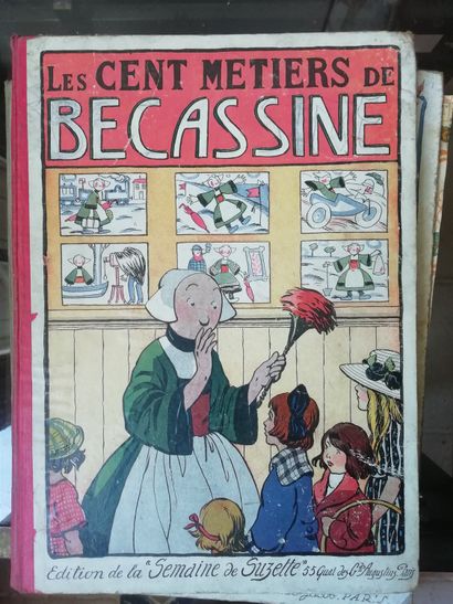 null Lot of 11 albums Bécassine: Nourrice. Edition 1922. Used condition + His uncle...