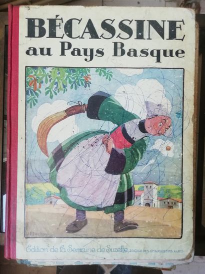 null Lot of 11 albums Bécassine: Nourrice. Edition 1922. Used condition + His uncle...