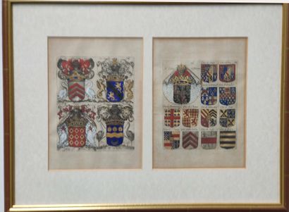 null Various coats of arms in a frame