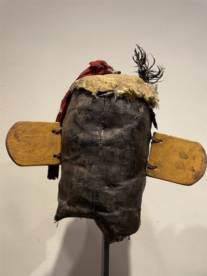 null Important Kachina mask of the Hopi Indians representing a bird in skin with...