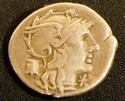 Silver denarius of the Roman Republic.
 Silver...