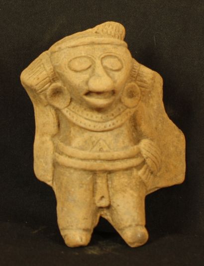 null Sifflet en terre cuire en forme d’un personnage 
Veracruz classique 500ap-900ap.J.C....