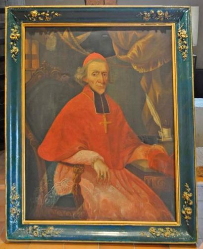 Sophie DRUILLE Me. Germain, archevêque de Toulouse. Huile sur toile, signée. 112...