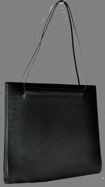 LOUIS VUITTON Sac modèle SAINT TROPEZ, en cuir épi noir. Etat neuf