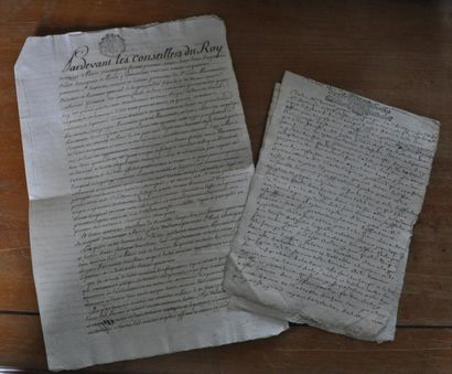 Acte notarial faite à Auch en 1768 et 2 autres...