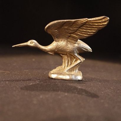 null Mascotte la cigogne, la cigogne fut l'emblème d'Hispano. Acier, Ht. 6cm
"Storck"...