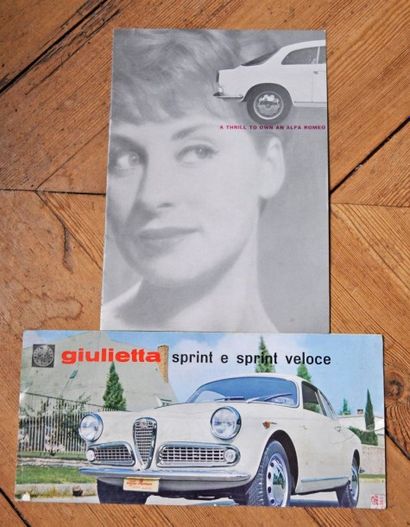 Alfa Romeo 2 Catalogues Giulietta Sprint et Veloce
ALFA ROMEO. 2 Catalog Giulietta...