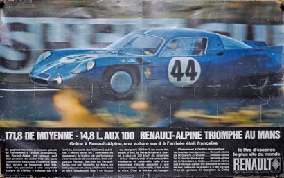 ALPINE Renault 1966, 1° indice énergétique. Affiche 80x120cm (petits accidents)
ALPINE...