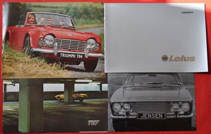 Anglaises; 4 catalogues: Triumph TR4, TR7,...