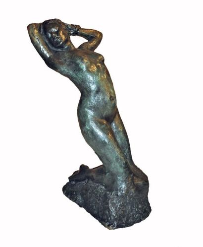 Jean René CARRIERE (1887-1982). Naïade. Bronze signé. Ht. 95cm