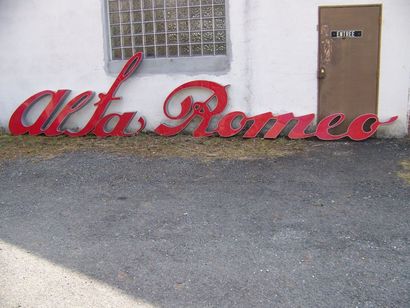 Enseigne Alfa Roméo en lettres, env. 6,50mts de lo