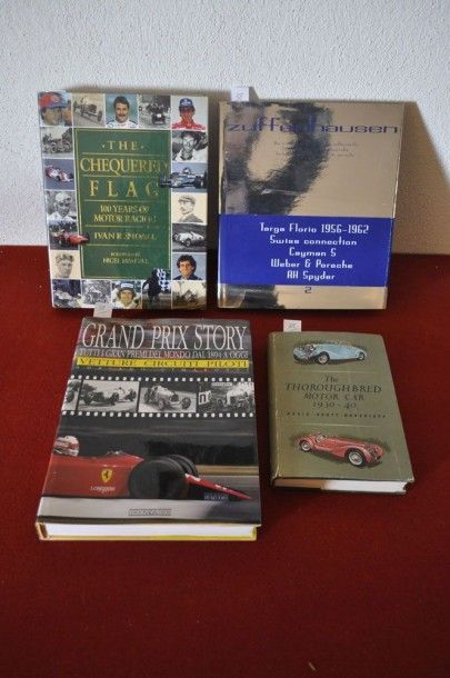 null Automobiles de course Lot de 5 livres: "The Chequered Flag, 100 years of motor...