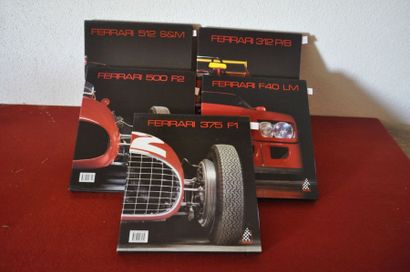 null Lot de 5 livres "N° 1 - Ferrari 512 S&M" par C. Huet, Ed. 1993 + "N° 2 - Ferrari...