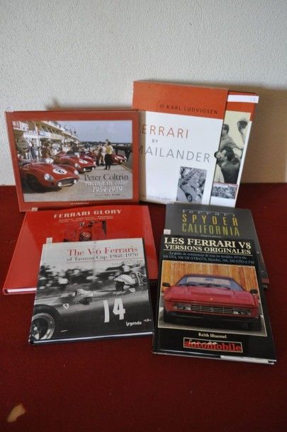 FERRARI Lot de 6 livres "Ferrari, spyder california" par S. Nowak, Ed. 1990+ "Les...