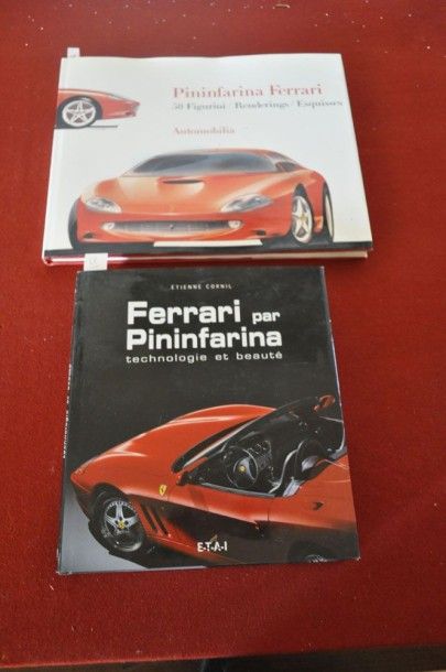 null Lot de 2 livres "Ferrari par Pininfarina, technologie et beauté" par E. Cornil,...