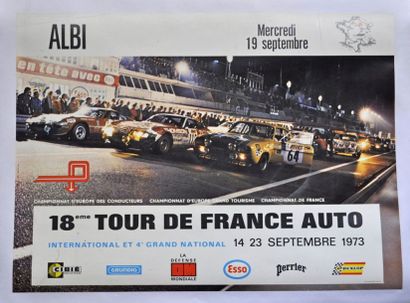 null Tour de France Automobile 1973 ALBI. Affiche 43x60cm
