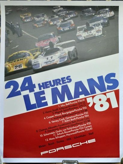 null 24 h du Mans 1981 Affiche entoilée. 102x77cm