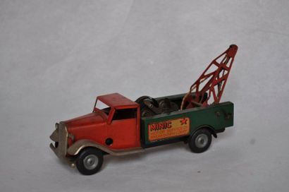 null Camion dépannage « MINIC » vert et rouge ? mécanique Angleterre 1950