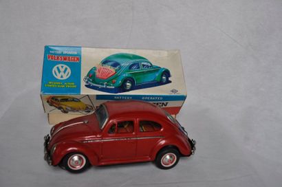 null Volkswagen en tôle rouge ? Japon 1970 ? 24 cm. ? neuve en boîte