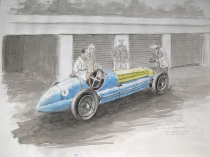 François CHEVALIER. Maserati 8C: cour carrée...