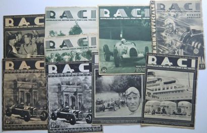  Magazines RACI comprennant 1928, 1935, et 1936 (11 numéros & 2 posters du Grand...