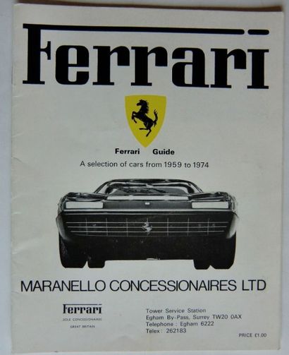  1 Brochure Maranello Concessionaire 1974 