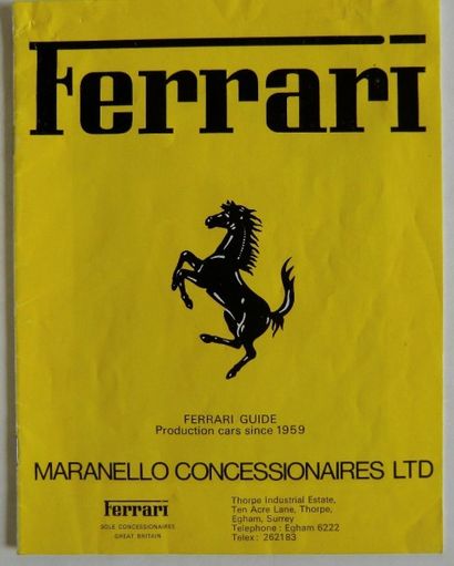 null 1 Brochure Maranello Concessionaire 1978 
