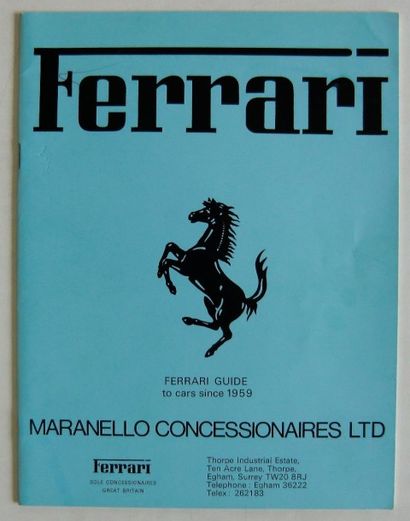 1 Brochure Maranello Concessionaire 1980...