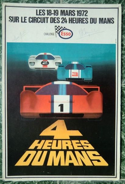 null 1 Affiche: 24h du Mans 1972 - essais (40x60cm)