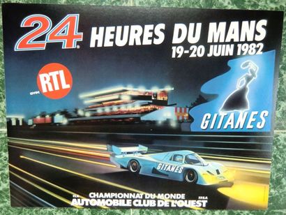 1 Affiche: 24h du Mans 1982. Carton (40x...