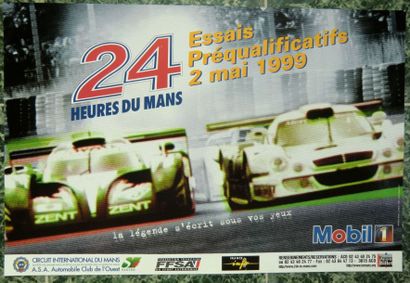 null 2 Affiches: 24h du Mans 1999 + Affiche essais 1968 (60x40cm)