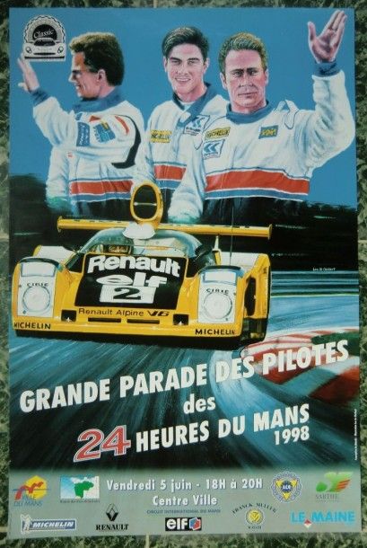 2 Affiches: 24h du Mans 24 heure parade 1998...