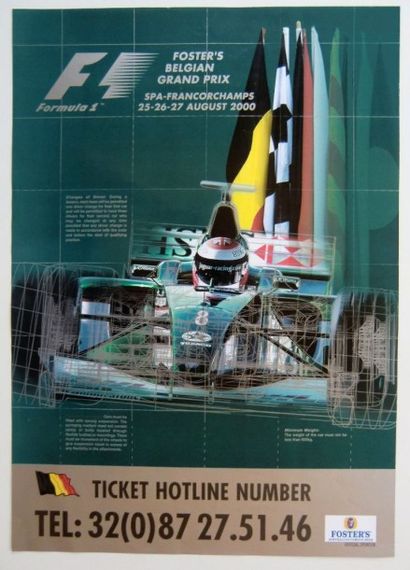 null 6 Affiches GP F1 Belgique 