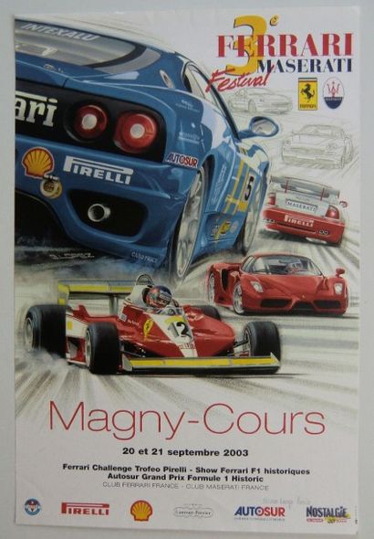 null 9 Affiches Club Ferrari France, poster GP Historique, Tour de France, Magny...