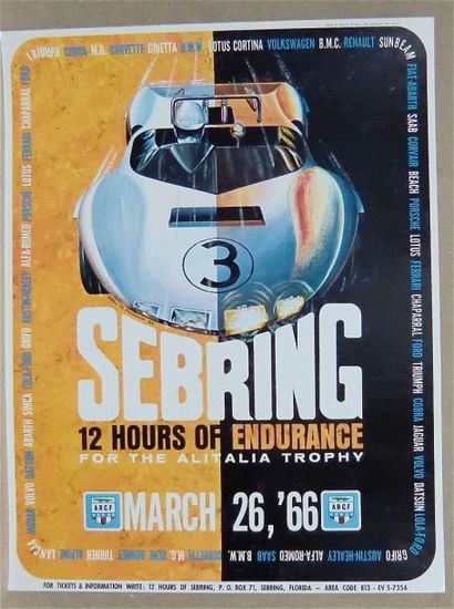 null 3 Affiches Sebring '64-'66-'68 