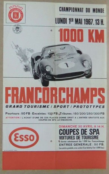 2 Affiches Spa 1000 kms 1967-1971 