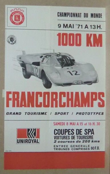 null 2 Affiches Spa 1000 kms 1967-1971 
