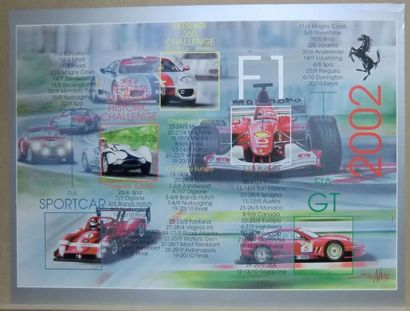16 Affiches Ferrari Italie et Belgique: Francorchamps...