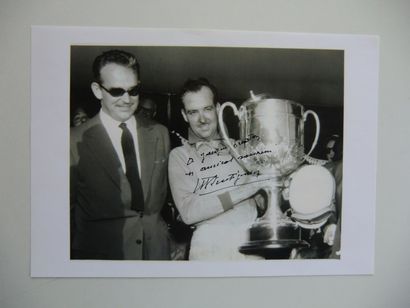 null Photo signée: Trintignant Monaco et le Prince Rainier (1)