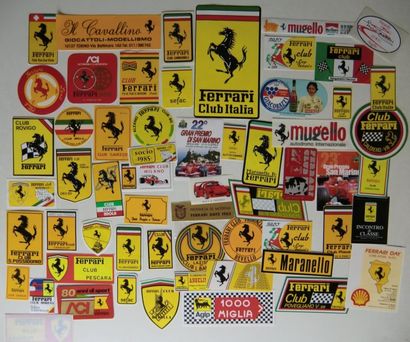 null Autocollants Ferrari & Clubs: Club Italia (rouge et jaune) (59)