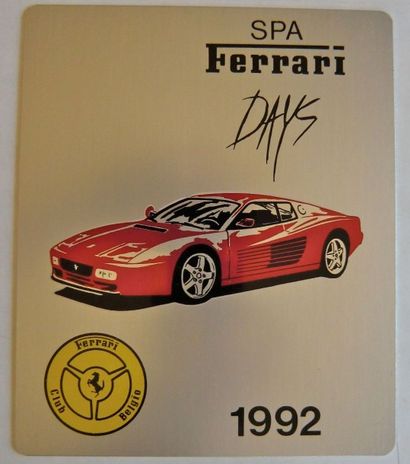null Plaque en allu Ferrari Days 1992 (2)
