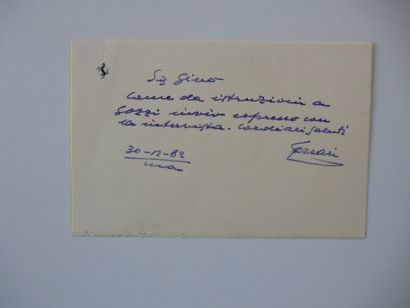 null Lettre manuscrite Enzo Ferrari (1)