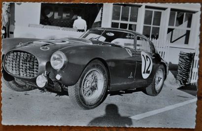 null Carte postale Ferrari 340 MM, 24H du Mans 1953, pilotes ASCARI-VILLORESI