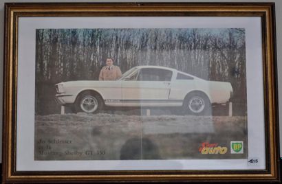 null Jo Schlesser + Mustang Shelby GT 350. 30x50cm