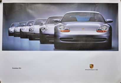 PORSCHE Evolution 911. Affiche 75x100cm